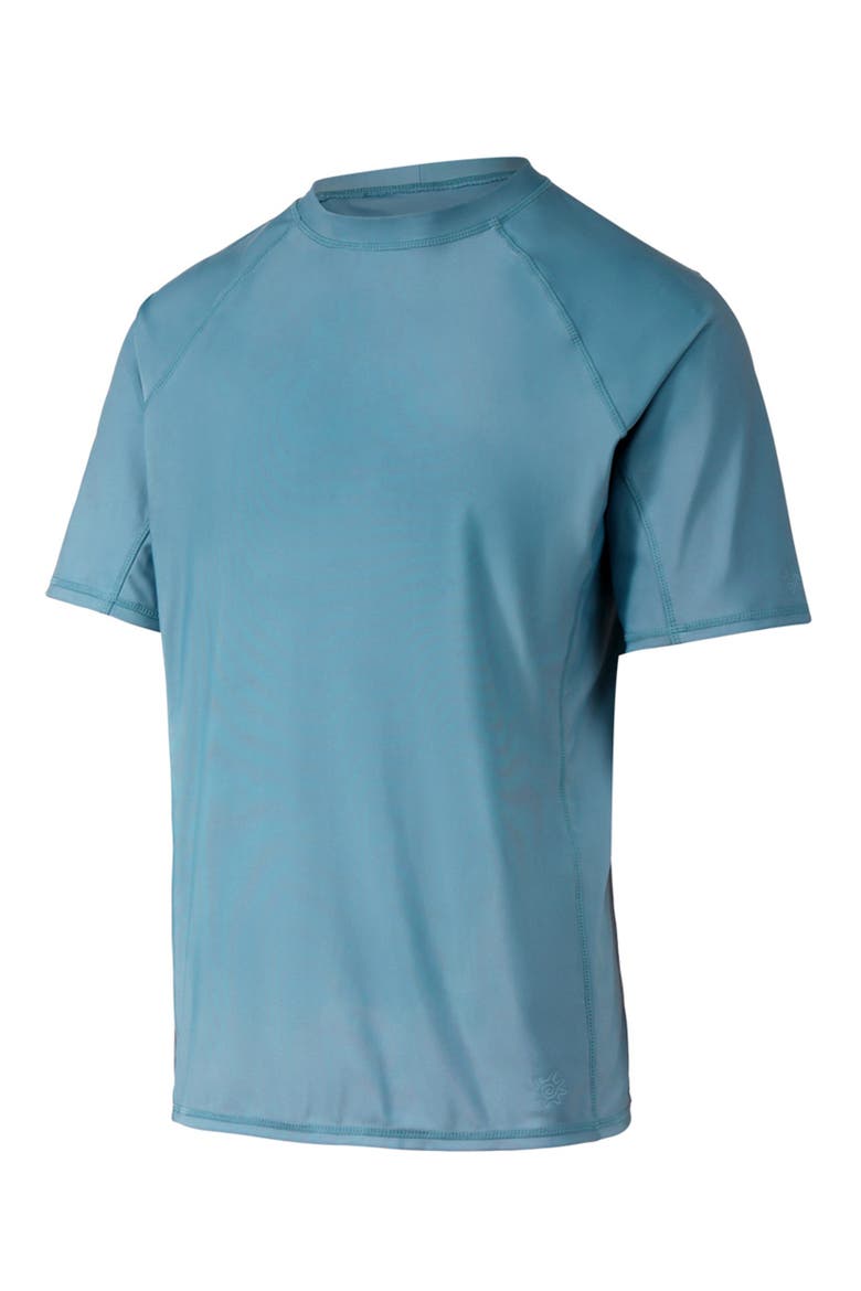 Short Sleeve Crew Sun & Swim Shirt, Alternate, color, Baltic