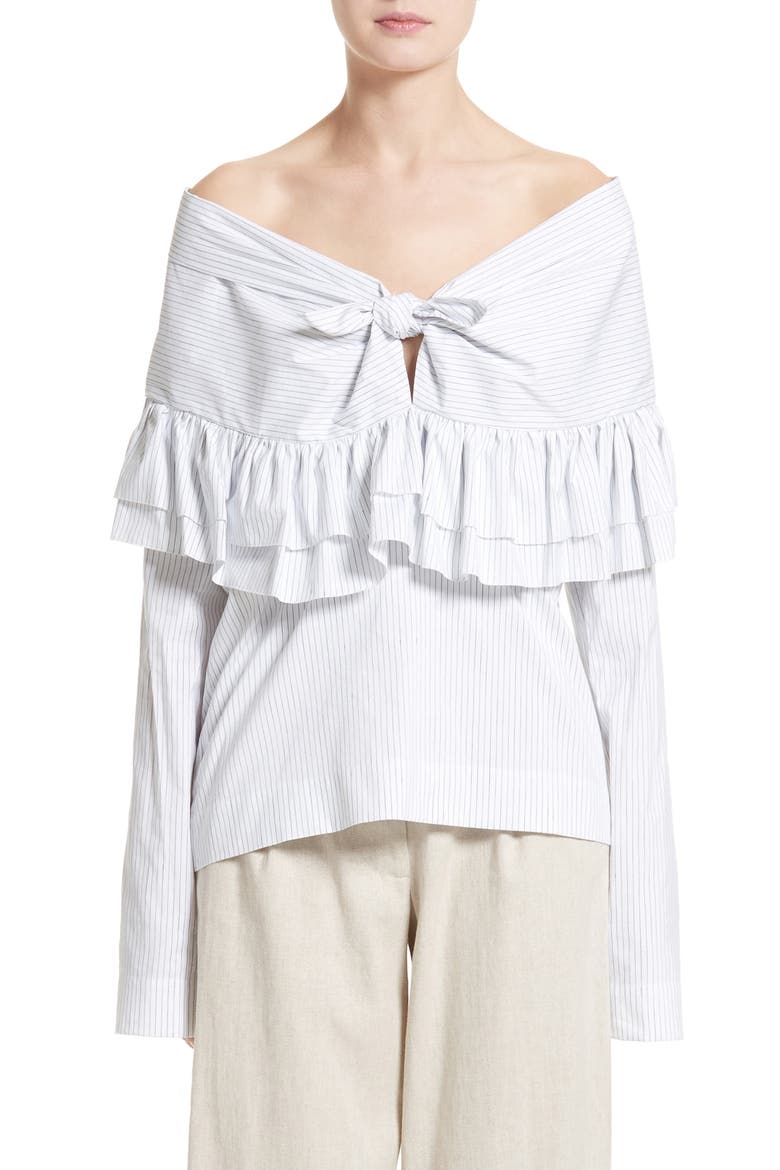 Ruffle Knot Top, Main, color, SAILOR