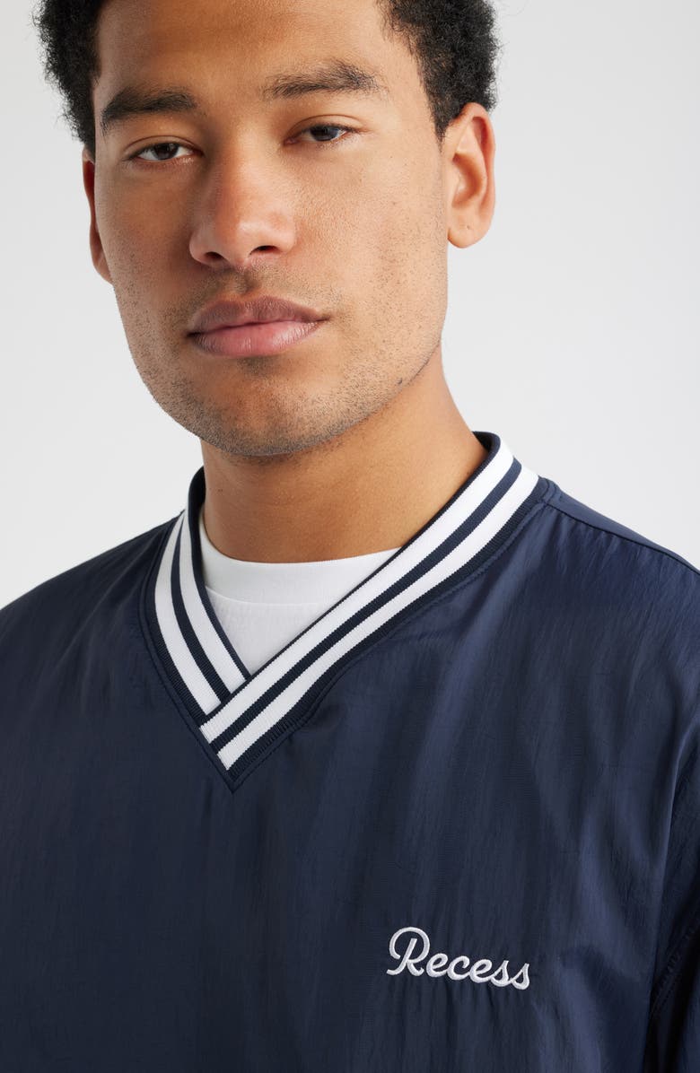 Recess Pickleball x Zella Nylon V-Neck Popover Top, Alternate, color, Navy Eclipse