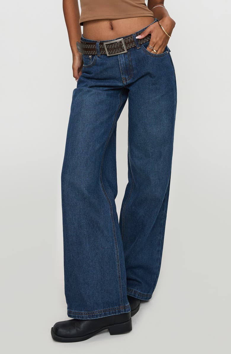 Princess Polly Everlong Wide Leg Jeans, Main, color, 