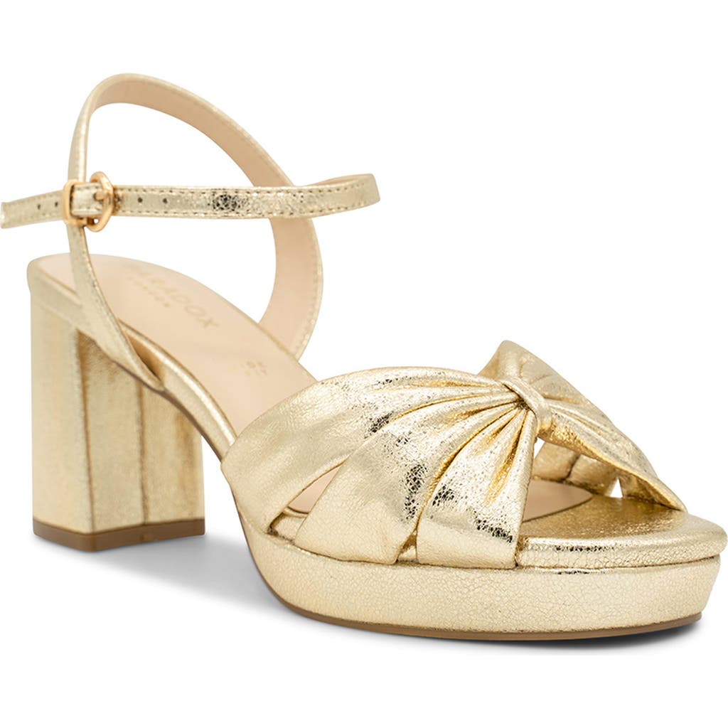 Paradox London Pink Nerita Ankle Strap Platform Sandal In Champagne