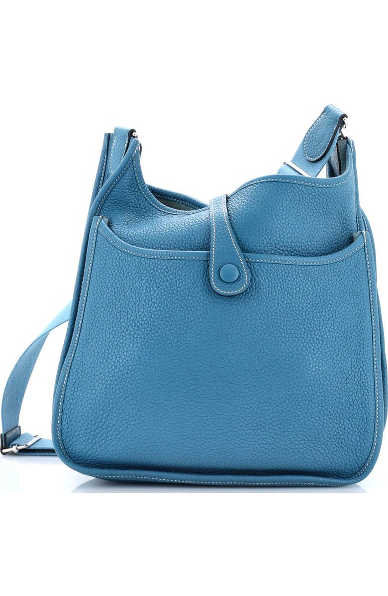 Pre-Owned Hermes Evelyne Bag Gen III Clemence PM, Alternate, color, Bleu Jean