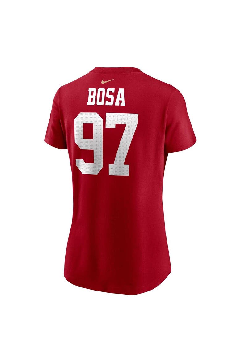 Women's Nike Nick Bosa Scarlet San Francisco 49ers Player Name & Number T-Shirt, Alternate, color, Scarlet