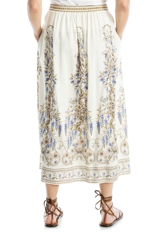 MAX STUDIO MAX STUDIO BORDER PRINT MAXI SKIRT 