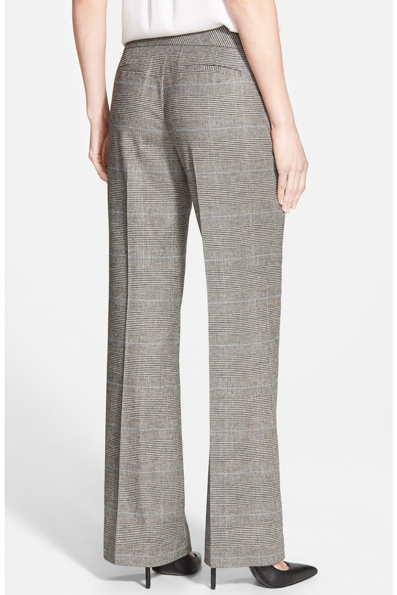'Clara' Check Plaid Pants, Alternate, color, BLACK MULTI WALES PLAID