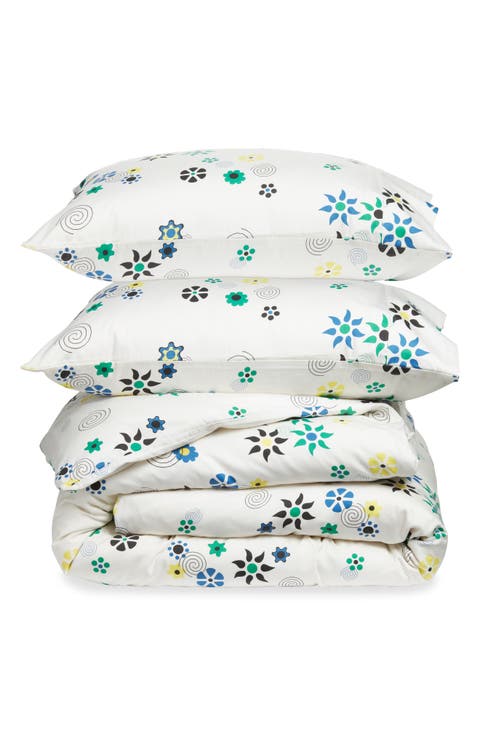 Flower Duvet Cover & Shams Set