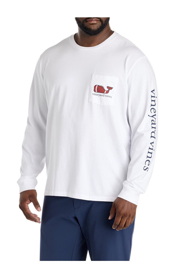 Big & Tall Football Long-Sleeve T-Shirt, Alternate, color, WHITE