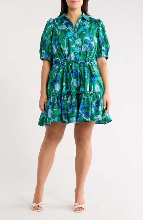 Stacie Floral Print Cotton Minidress