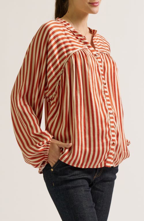 Cache Couer Madeleine Maternity & Nursing Blouse In Multi