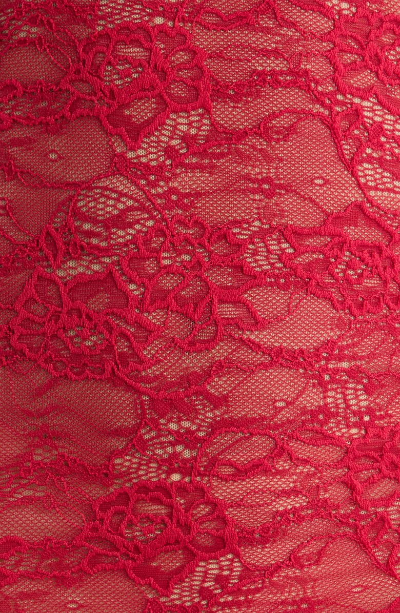 Princess Polly Hailees Strapless Lace Minidress, Alternate, color, Red