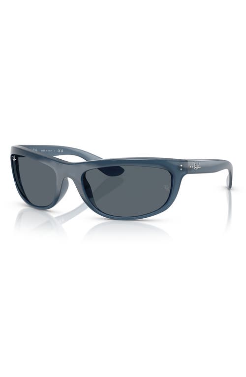 Ray Ban Ray-ban 62mm Oversize Rectangular Sunglasses In Dark Blue