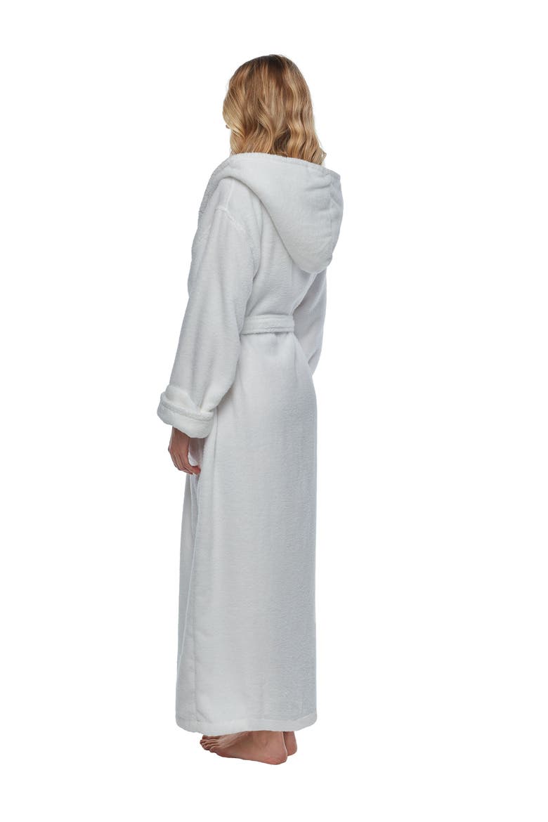 Softy Womens Ankle Length Long Cotton Robe, Alternate, color, White