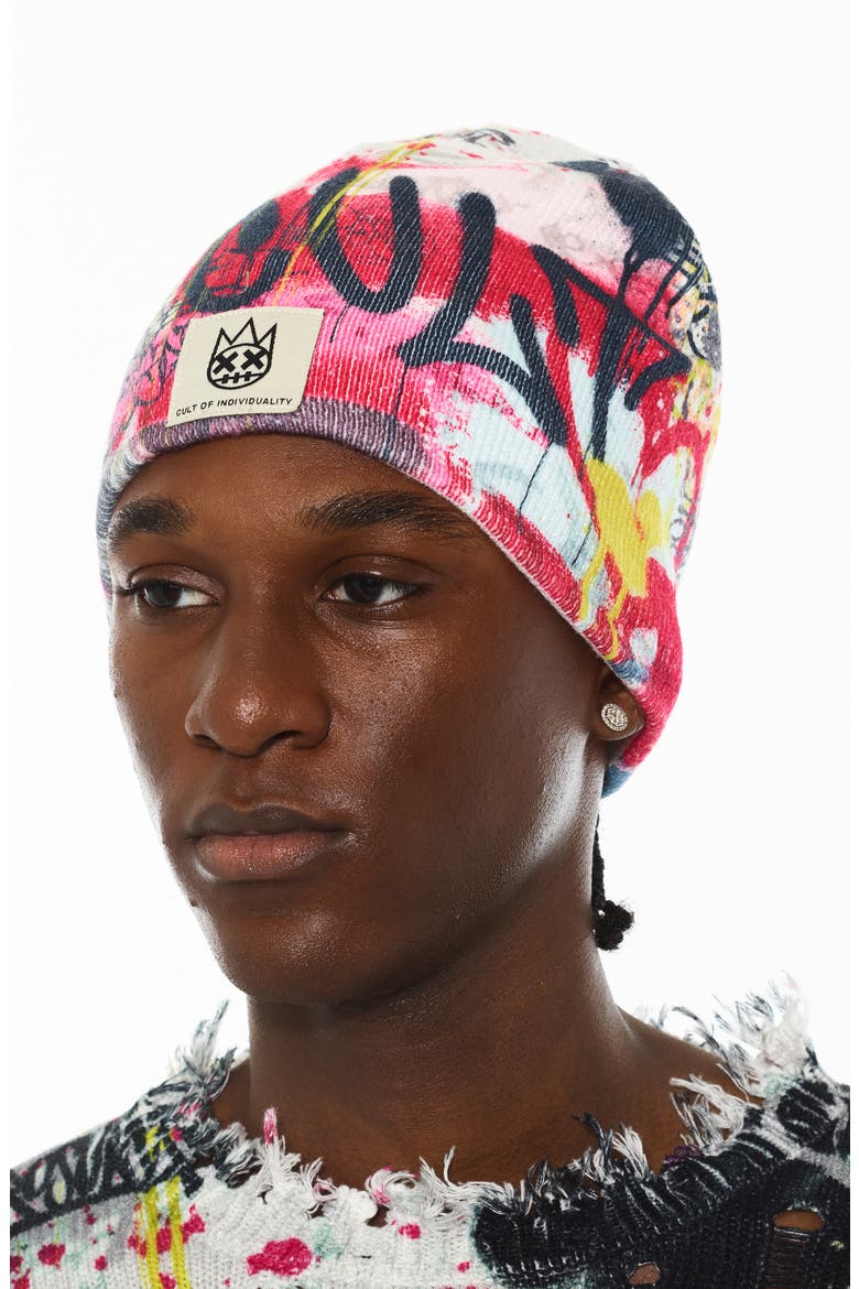 Graphic Beanie, Alternate, color, GRAFFITI