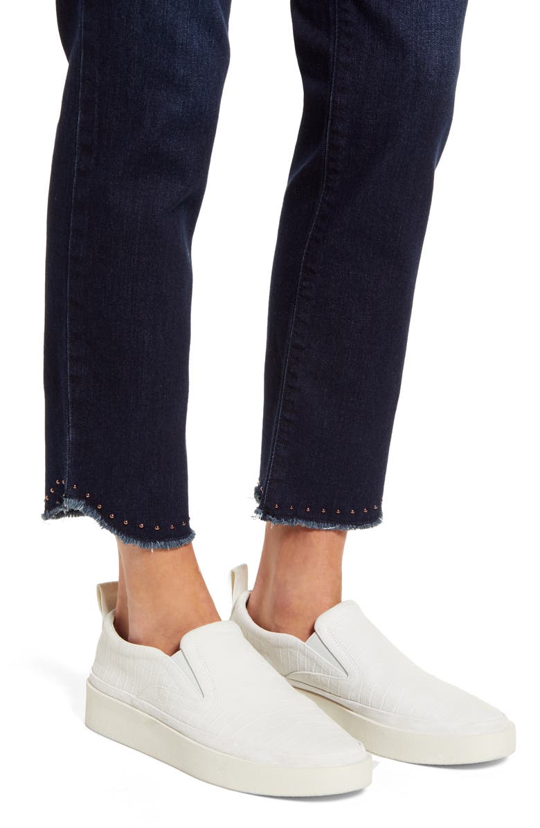 Wit & Wisdom Ab-Solution High Waist Fray Hem Ankle Skinny Jeans, Alternate, color, 