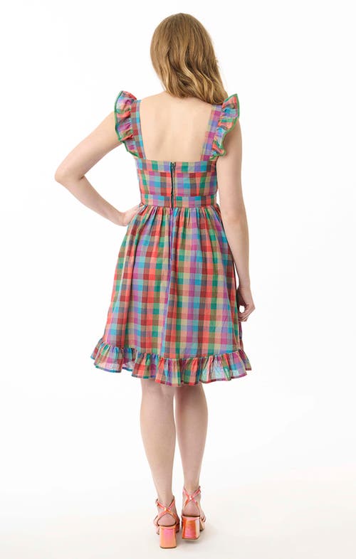 Smak Parlour Corset Lace Fit & Flare Dress In Multi