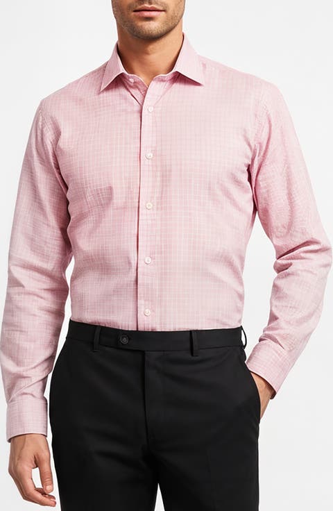 Micro Check Woven Dress Shirt