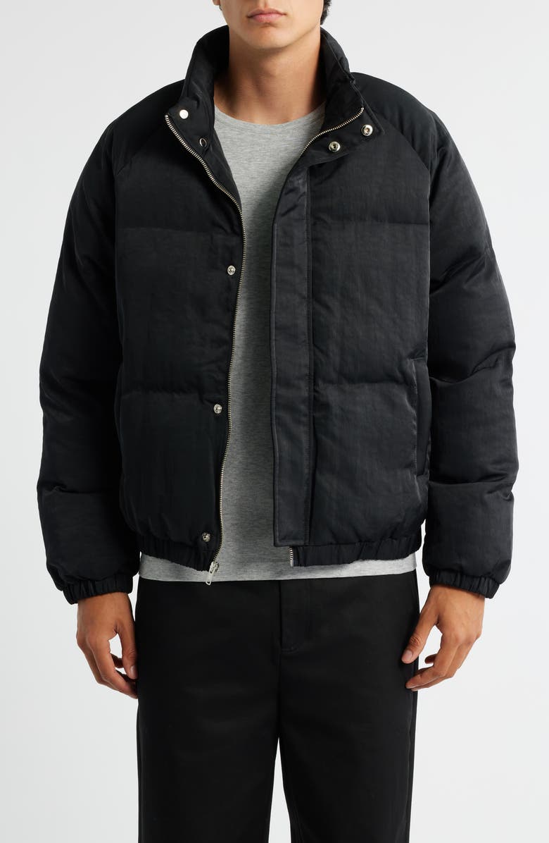 KROST Water Repellent Nylon Puffer Jacket, Main, color, Black