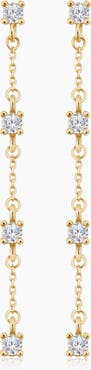 Oradina 14K Yellow Gold Seeing Sparks Drop Earrings