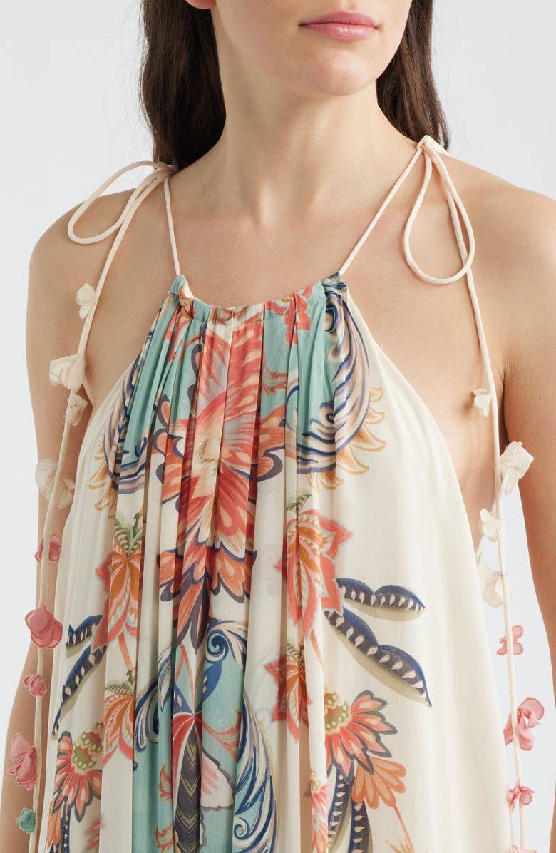 FARM Rio Boho Delhi Floral Tie Shoulder Maxi Dress, Alternate, color, Boho Floral Delhi Mi