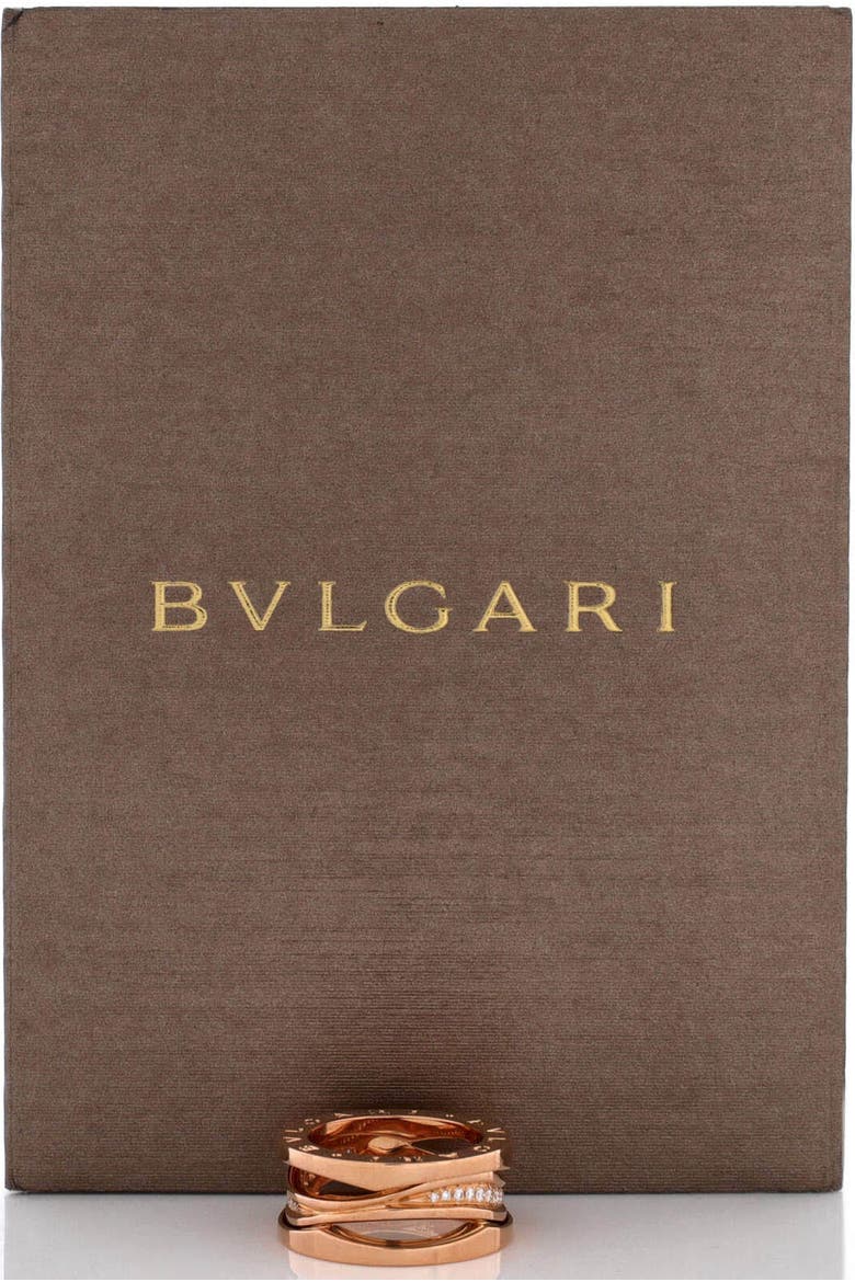 Gold Types Design Pre-Owned Bvlgari B.Zero1 Design Legend Zaha Hadid Three Band Ring 18K ...