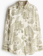 H&M Oversized Linen-blend Shirt