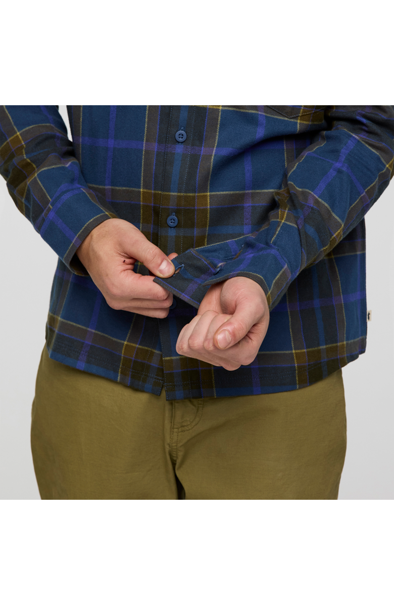 Cotopaxi Quedo Flannel Shirt - Men's, Alternate, color, Deep Sea Plaid