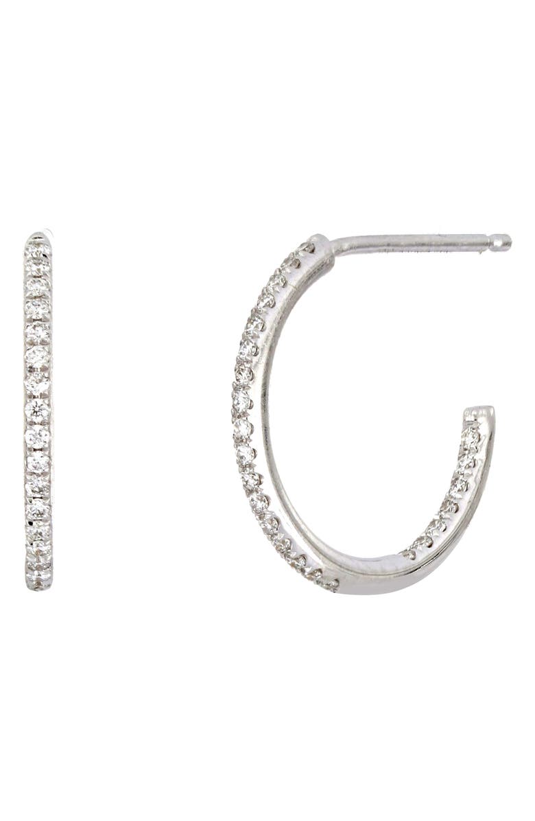 Bony Levy Diamond Inside Out Hoop Earrings, Main, color, White Gold