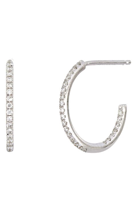 Diamond Inside Out Hoop Earrings (Nordstrom Exclusive)