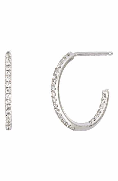 Bony Levy Diamond Inside Out Hoop Earrings