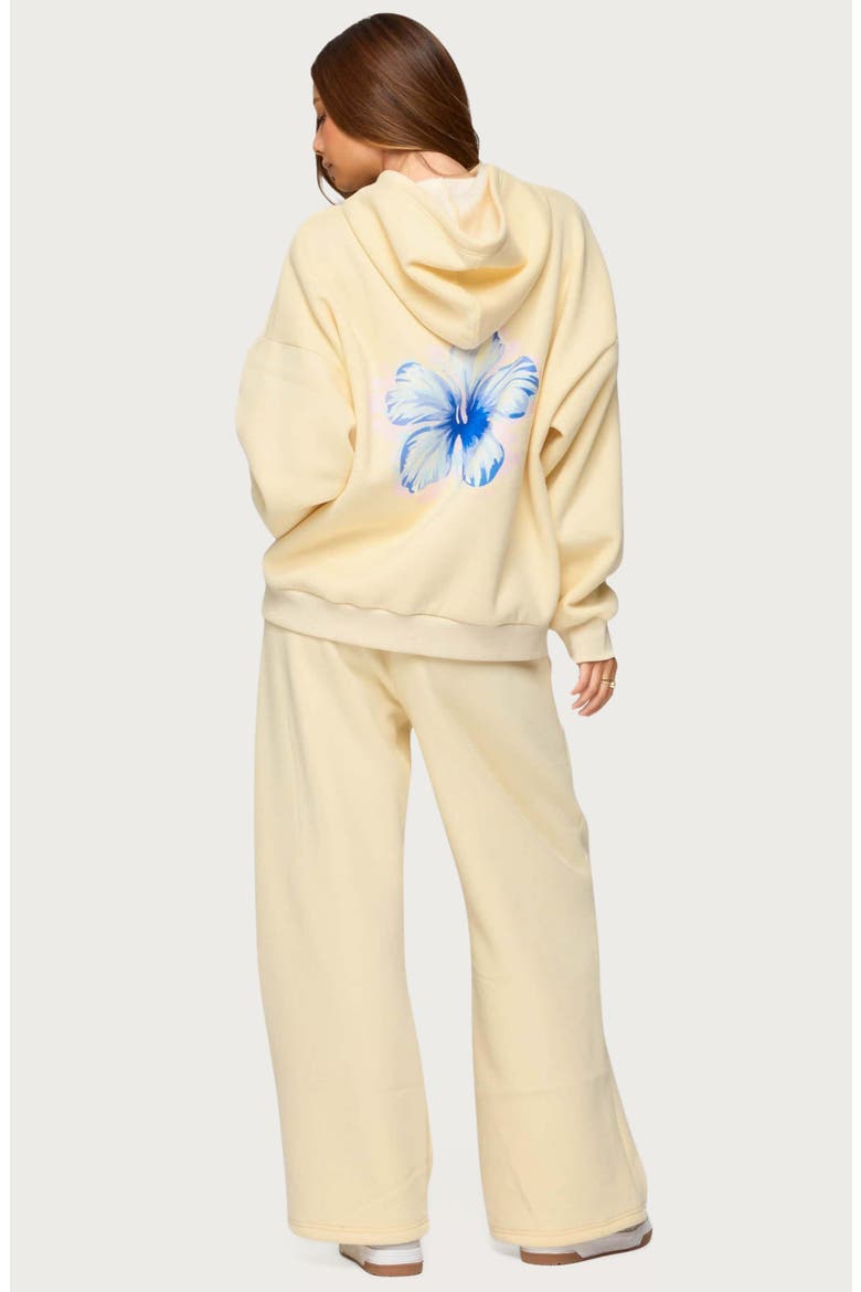 Tropical Bloom Hoodie, Alternate, color, YELLOW
