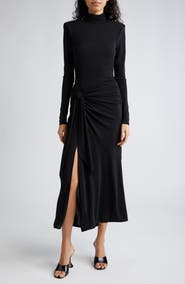 Cinq à Sept Johnson Side Ruched Long Sleeve Jersey Dress