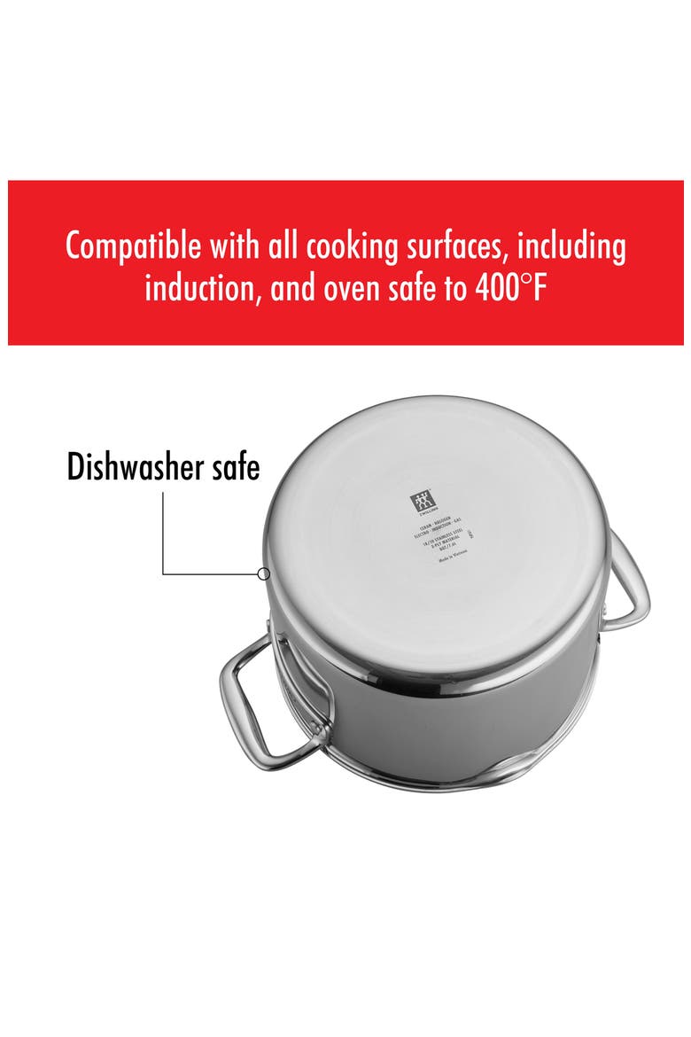 Clad CFX 8-Quart Nonstick Stainless Steel Stock Pot, Alternate, color, STAINLESS STEEL