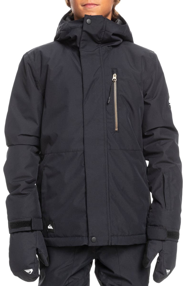 Quiksilver Kids' Solid Waterproof Recycled Polyester Jacket, Main, color,
