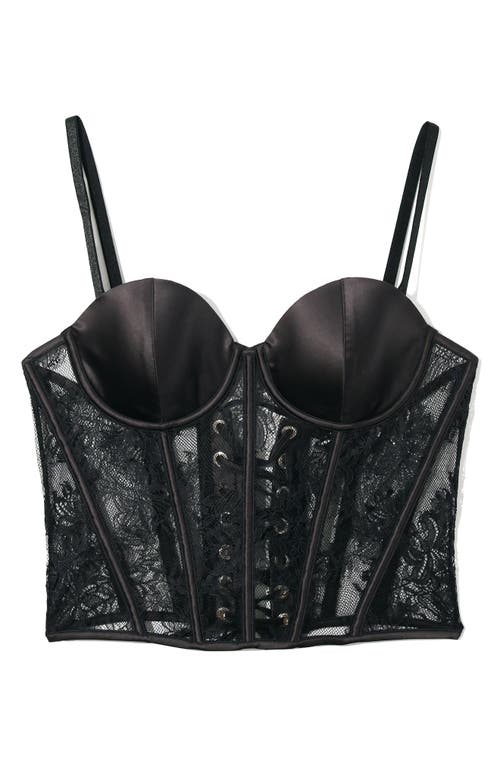 Hanky Panky Shannon Lace Underwire Bustier In Brown