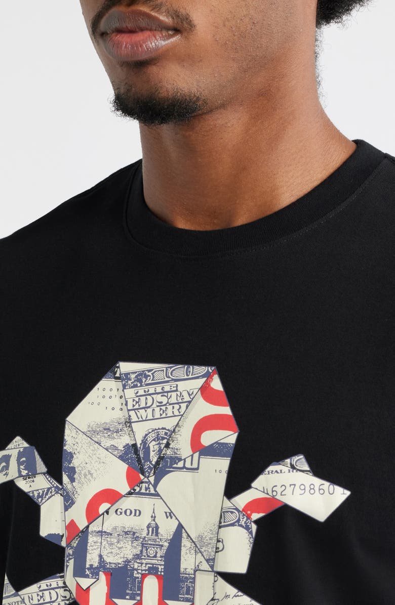 ICECREAM Origami Cotton Graphic Tee, Alternate, color, Black