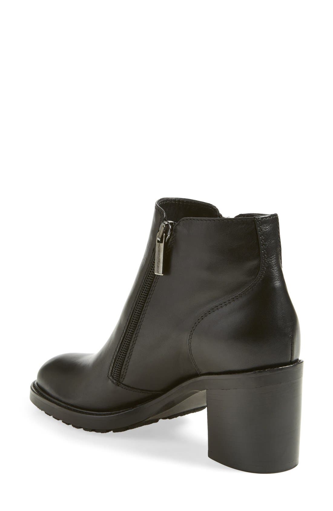 'Mabelle' Weatherproof Ankle Bootie, Alternate, color, BLACK LEATHER