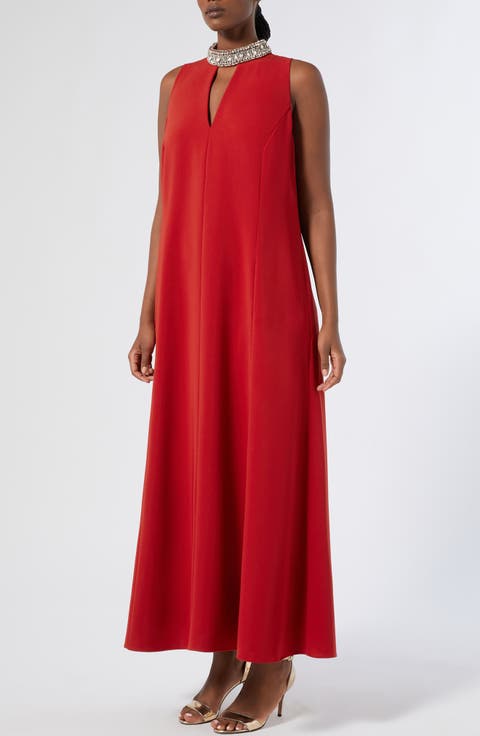 Arte Crystal Detail Swing Dress (Plus)