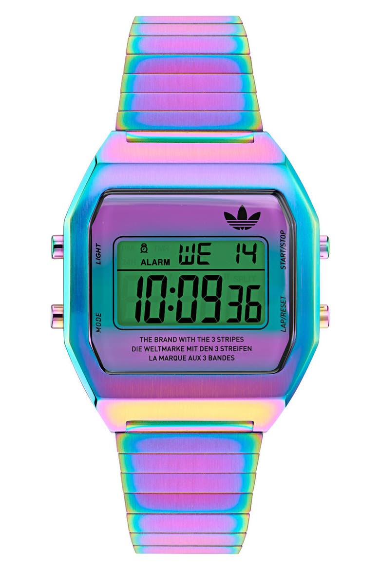 AO Street Iridescent Digital Silicone Strap Watch, Main, color, OTHER