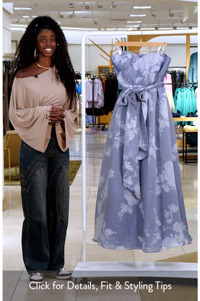 Floral Strapless Fit & Flare Gown video