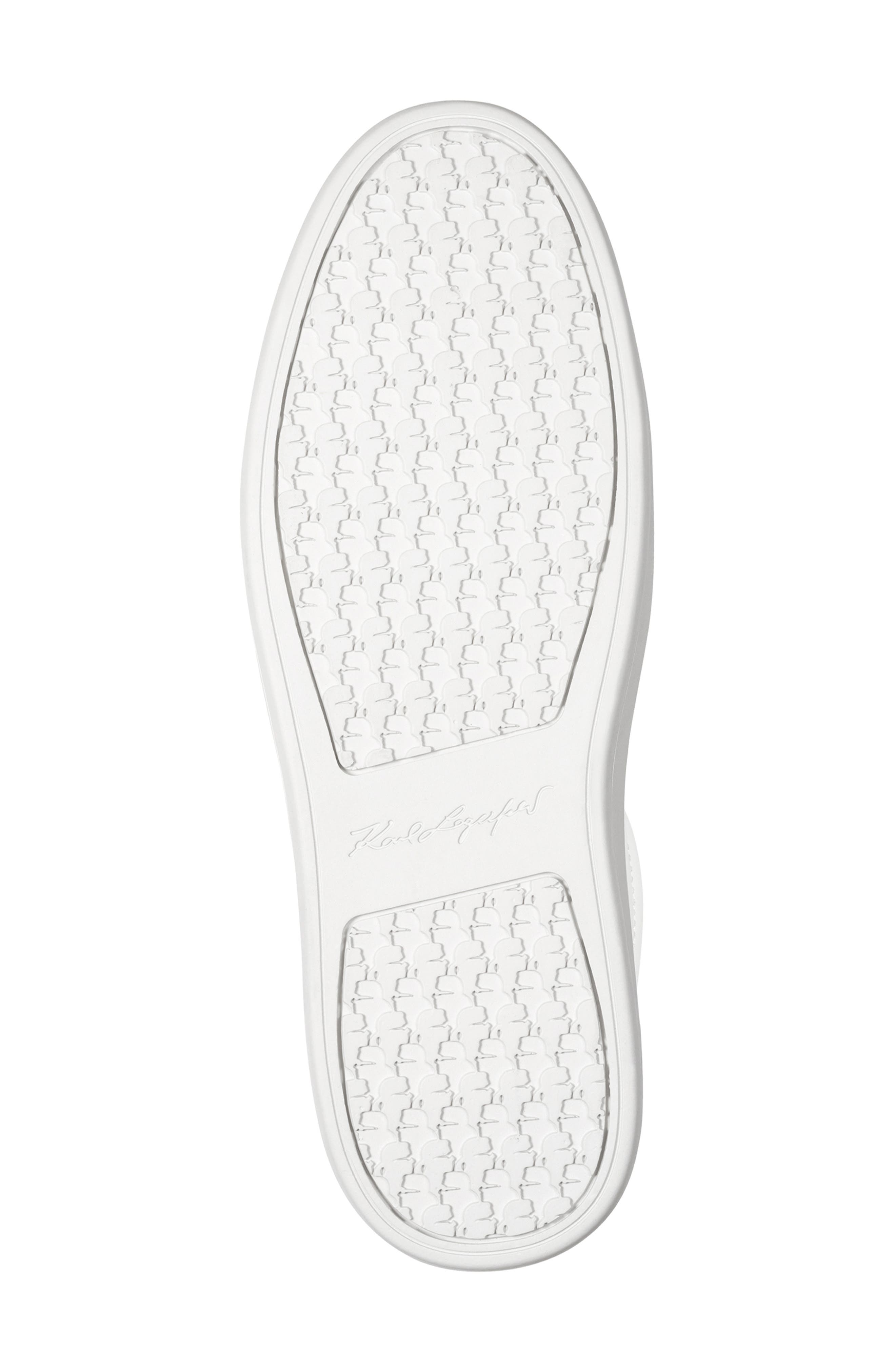 KARL LAGERFELD PARIS Philippe Mixed Media Sneaker, Alternate, color, White/ Grey