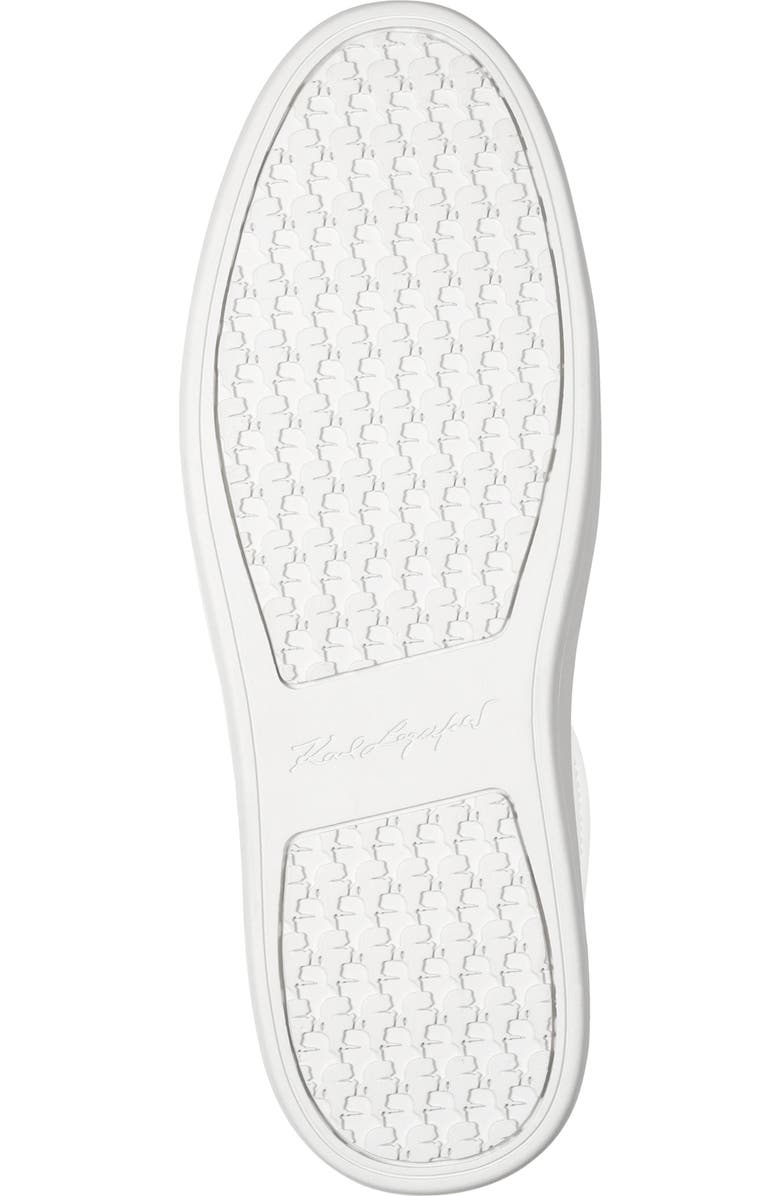 KARL LAGERFELD PARIS Philippe Mixed Media Sneaker, Alternate, color, White/ Grey