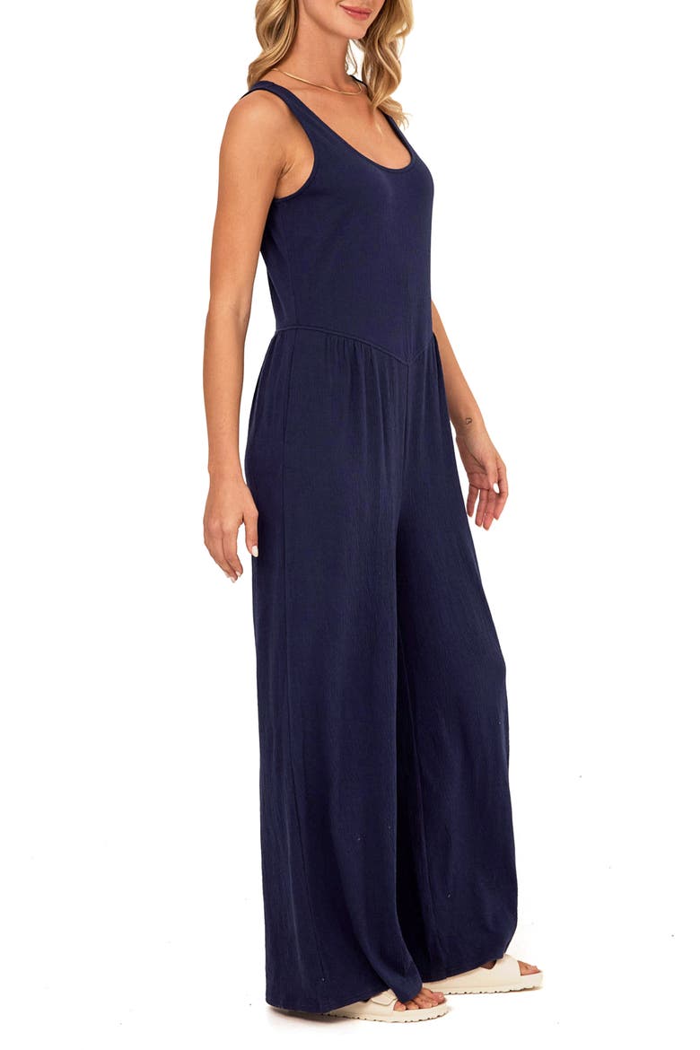 Eira Smocked Sleeveless Wide Leg Jumpsuit, Alternate, color, STARGAZER