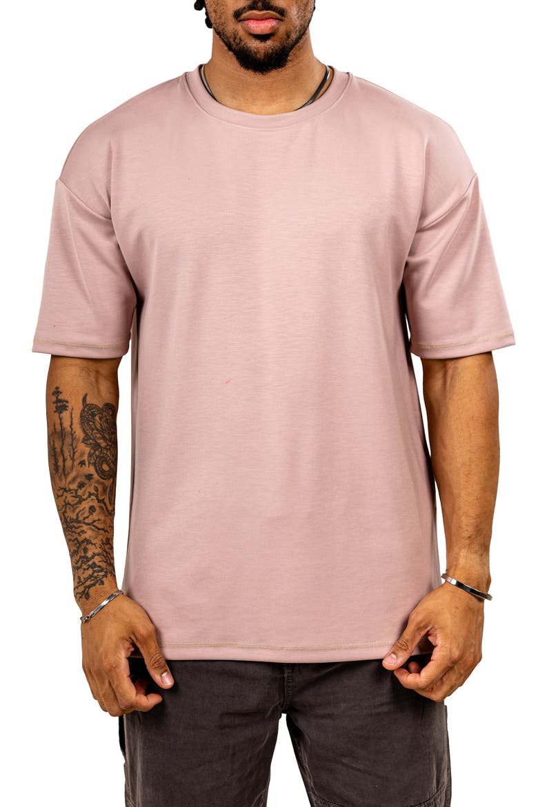 Ascensionsolie 0100 Brown Crewneck T-Shirt, Main, color, LIGHT BROWN