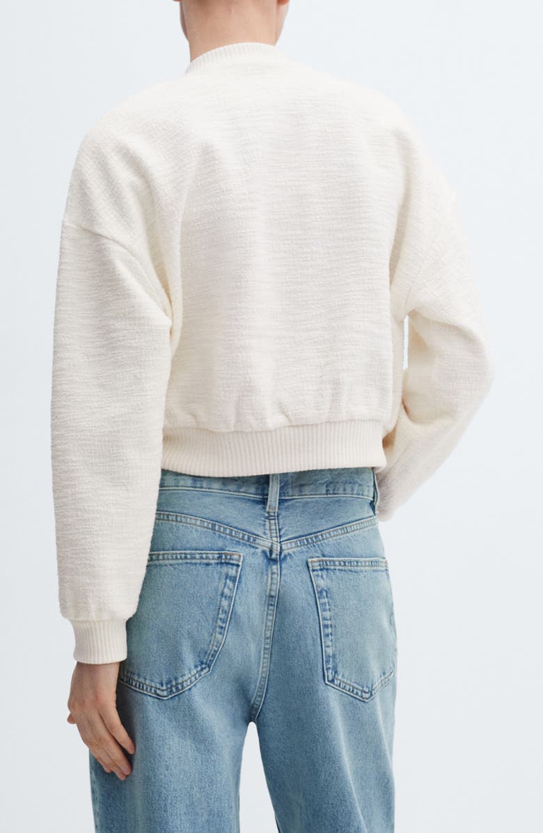 MANGO Tweed Bomber Jacket, Alternate, color, 