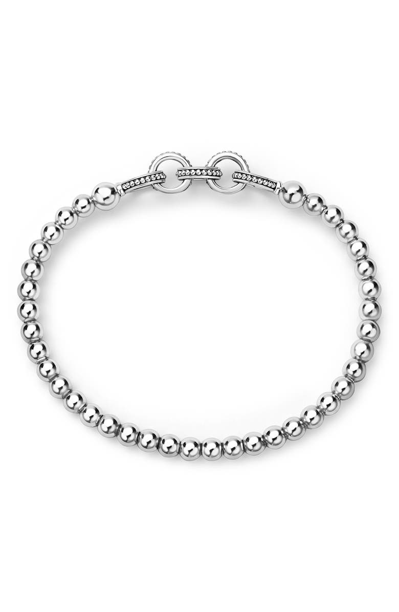 LAGOS 5-Ring Stretch Bracelet, Alternate, color, Silver
