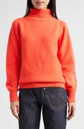 JW Anderson Logo Embroidered Wool Turtleneck Sweater