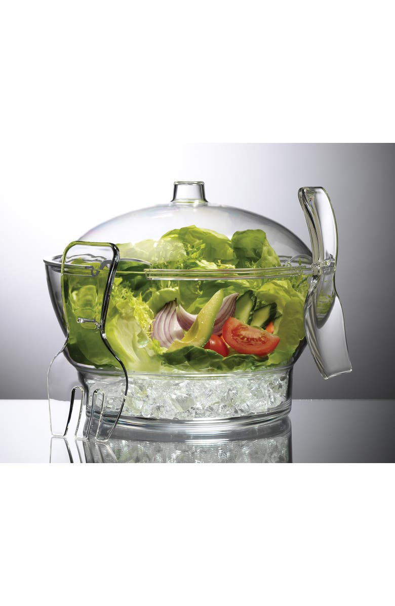 PRODYNE Cold Bowl On Ice Chilled Acrylic Serving Bow, 6.5 Quart, Main, color, Clear