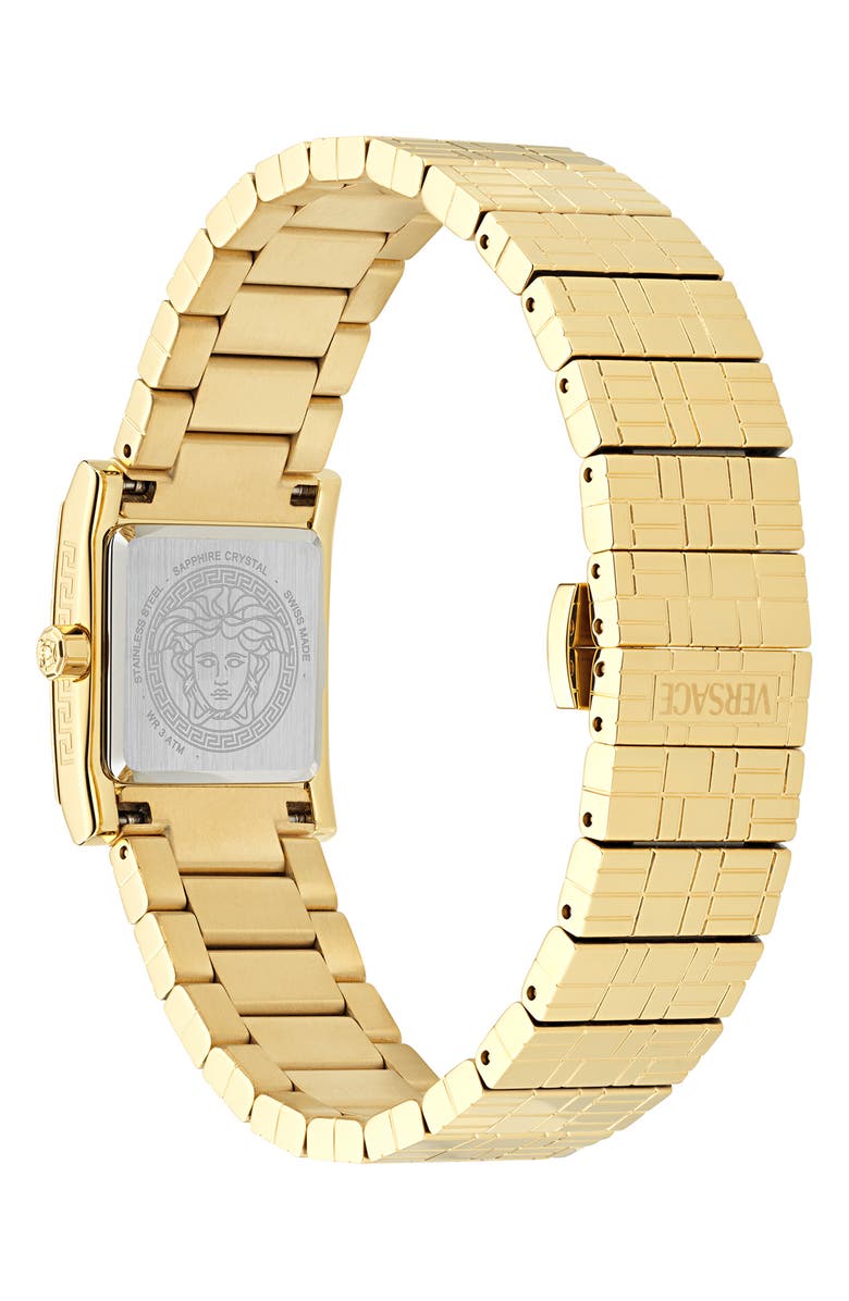 Versace Mosaic Bracelet Watch, 22mm, Alternate, color, Yellow Gold