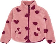 Feather 4 Arrow Parker Heart Print Fleece Jacket