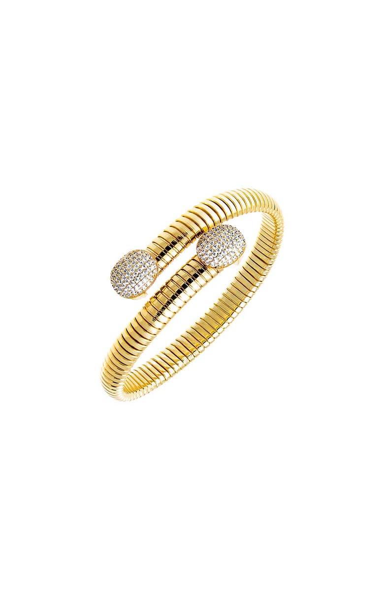 BY ADINA EDEN Pave Oval Snake Wrap Bangle Bracelet, Main, color,
